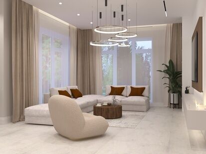 Фото № 1: Дизайн-проект дома/коттеджа 94.2  м² Стиль Модернизм для частного дома в г. домодедово