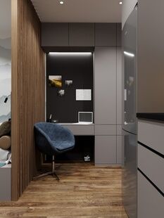 Фото № 6: Дизайн-проект квартиры-студии 24.06  м² Скандинавский стиль для ЖК Западные ворота столицы