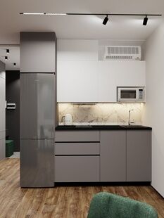 Фото № 5: Дизайн-проект квартиры-студии 24.06  м² Скандинавский стиль для ЖК Западные ворота столицы