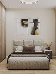 Фото № 4: Дизайн-проект трехкомнатной квартиры 51.31  м² Современный стиль для ЖК ЗИЛ АРТ