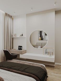 Фото № 1: Дизайн-проект трехкомнатной квартиры 51.31  м² Современный стиль для ЖК ЗИЛ АРТ