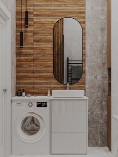 Фото № 2: Дизайн-проект трехкомнатной квартиры 51.31  м² Современный стиль для ЖК ЗИЛ АРТ