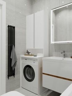 Фото № 5: Дизайн-проект однокомнатной квартиры 33.63  м² Стиль Модернизм для ЖК Талисман