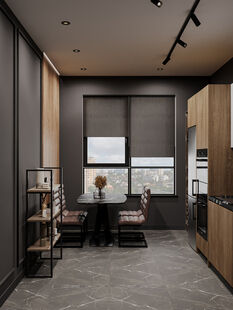 Фото № 5: Дизайн-проект двухкомнатной квартиры 58.14  м² Стиль Лофт для ЖК Датский квартал