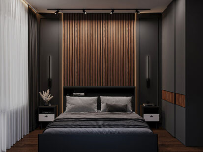 Фото № 2: Дизайн-проект двухкомнатной квартиры 58.14  м² Стиль Лофт для ЖК Датский квартал