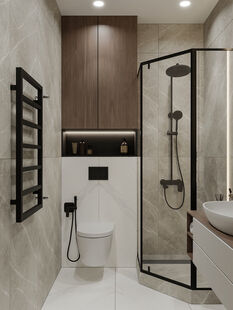 Фото № 6: Дизайн-проект четырехкомнатной квартиры 97.0  м² Современный стиль для ЖК Кутузов Град 2