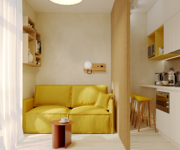 Фото № 1: Дизайн-проект квартиры-студии 20.2  м² Скандинавский стиль для ЖК Город-событие Лайково