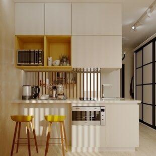 Фото № 3: Дизайн-проект квартиры-студии 20.2  м² Скандинавский стиль для ЖК Город-событие Лайково