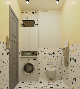 Фото № 6: Дизайн-проект квартиры-студии 20.2  м² Скандинавский стиль для ЖК Город-событие Лайково