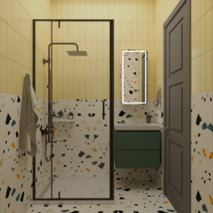 Фото № 2: Дизайн-проект квартиры-студии 20.2  м² Скандинавский стиль для ЖК Город-событие Лайково