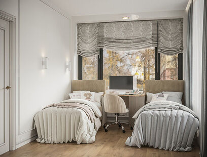 Фото № 1: Дизайн-проект трехкомнатной квартиры 61.1  м² Современная классика для ЖК Новоданиловская 8