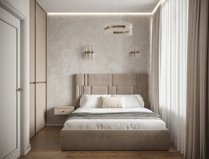 Фото № 5: Дизайн-проект трехкомнатной квартиры 61.1  м² Современная классика для ЖК Новоданиловская 8