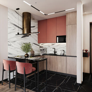 Фото № 1: Дизайн-проект двухкомнатной квартиры 37.77  м² Стиль Модернизм для ЖК Павелецкая Сити