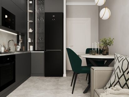 Фото № 3: Дизайн-проект однокомнатной квартиры 47.94  м² Стиль Модернизм для ЖК Самоцветы мира