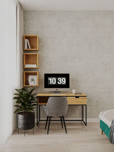 Фото № 3: Дизайн-проект двухкомнатной квартиры 80.0  м² Современный стиль для ЖК Янтарный город