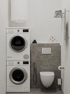 Фото № 6: Дизайн-проект двухкомнатной квартиры 80.0  м² Современный стиль для ЖК Янтарный город