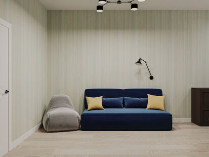 Фото № 4: Дизайн-проект двухкомнатной квартиры 80.0  м² Современный стиль для ЖК Янтарный город