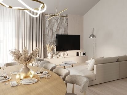 Фото № 1: Дизайн-проект дома/коттеджа 124.58  м² Стиль Модернизм для частного дома в мкр поиз стела