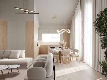 Фото № 3: Дизайн-проект дома/коттеджа 124.58  м² Стиль Модернизм для частного дома в мкр поиз стела