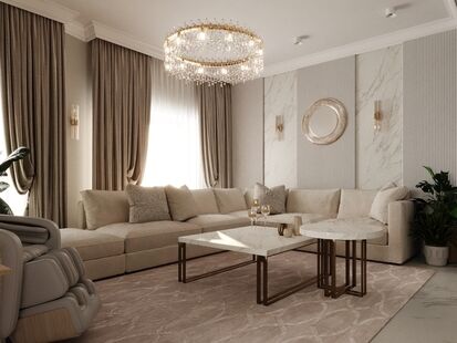 Фото № 3: Дизайн-проект дома/коттеджа 74.13  м² Современная классика для этажа частного дома в кп кудиново-люкс