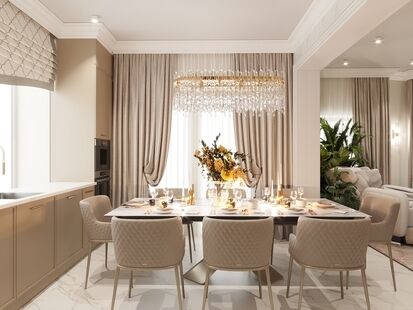 Фото № 5: Дизайн-проект дома/коттеджа 74.13  м² Современная классика для этажа частного дома в кп кудиново-люкс