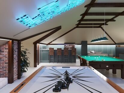 Фото № 3: Дизайн-проект дома/коттеджа 109.77  м² Современный стиль для этажа частного дома в кп кудиново-люкс