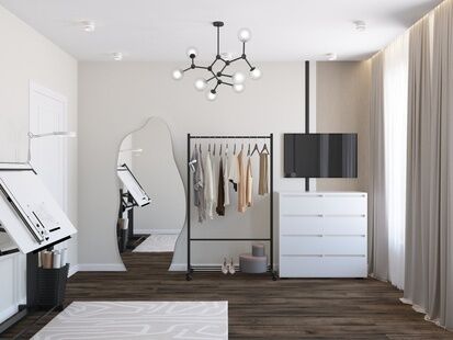 Фото № 5: Дизайн-проект трехкомнатной квартиры 70.6  м² Современный стиль для ЖК Вестердам