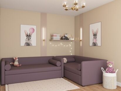 Фото № 6: Дизайн-проект трехкомнатной квартиры 46.16  м² Стиль Модернизм для ЖК Академика Павлова