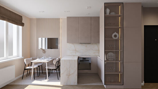 Фото № 1: Дизайн-проект трехкомнатной квартиры 67.2  м² Стиль Модернизм для ЖК Новый Зеленоград