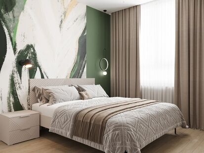 Фото № 5: Дизайн-проект двухкомнатной квартиры 32.73  м² Современный стиль для ЖК Инновация