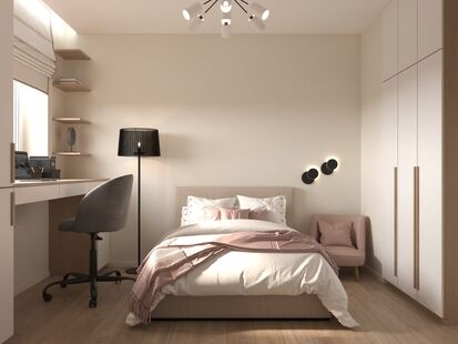 Фото № 1: Дизайн-проект трехкомнатной квартиры 95.41  м² Стиль Модернизм для ЖК 28 Микрорайон