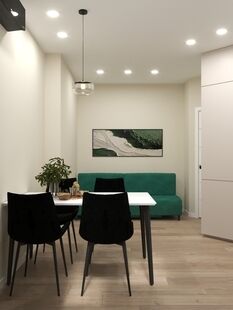 Фото № 4: Дизайн-проект трехкомнатной квартиры 95.41  м² Стиль Модернизм для ЖК 28 Микрорайон