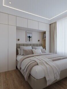 Фото № 5: Дизайн-проект двухкомнатной квартиры 38.61  м² Скандинавский стиль для ЖК Московский