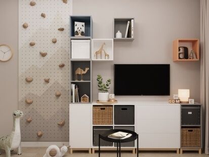 Фото № 6: Дизайн-проект двухкомнатной квартиры 45.92  м² Стиль Модернизм для ЖК Московский