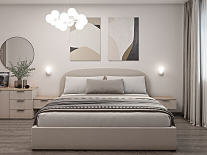 Фото № 6: Дизайн-проект двухкомнатной квартиры 41.3  м² Стиль Модернизм для ЖК Северная долина