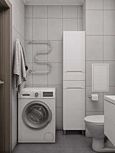 Фото № 4: Дизайн-проект двухкомнатной квартиры 41.3  м² Стиль Модернизм для ЖК Северная долина