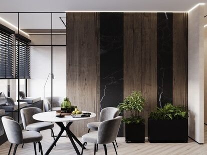 Фото № 1: Дизайн-проект двухкомнатной квартиры 64.52  м² Стиль Лофт для ЖК ЗИЛ Арт