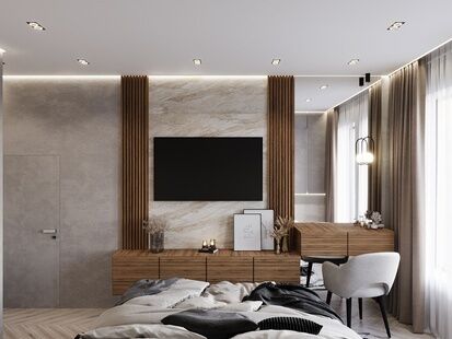 Фото № 5: Дизайн-проект двухкомнатной квартиры 64.52  м² Стиль Лофт для ЖК ЗИЛ Арт