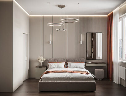 Фото № 5: Дизайн-проект двухкомнатной квартиры 50.45  м² Стиль Модернизм для ЖК Лайм