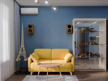 Фото № 1: Дизайн-проект двухкомнатной квартиры 49.51  м² Современный стиль для ЖК Стрижи в Невском 2