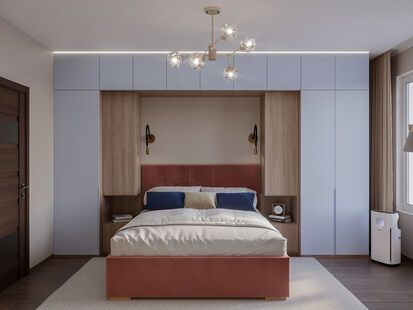 Фото № 6: Дизайн-проект двухкомнатной квартиры 49.51  м² Современный стиль для ЖК Стрижи в Невском 2