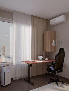 Фото № 2: Дизайн-проект двухкомнатной квартиры 49.51  м² Современный стиль для ЖК Стрижи в Невском 2