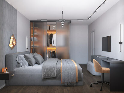 Фото № 5: Дизайн-проект двухкомнатной квартиры 62.7  м² Стиль Модернизм для ЖК Мой адрес в Некрасовке 2