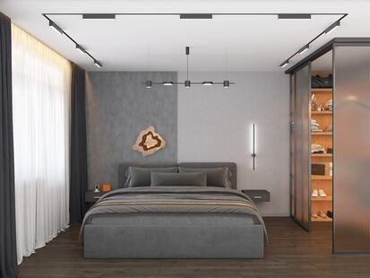 Фото № 3: Дизайн-проект двухкомнатной квартиры 62.7  м² Стиль Модернизм для ЖК Мой адрес в Некрасовке 2