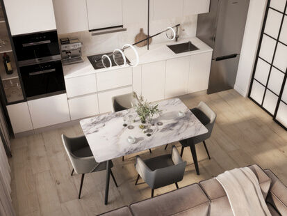 Фото № 1: Дизайн-проект трехкомнатной квартиры 74.72  м² Стиль Модернизм для ЖК Фреш