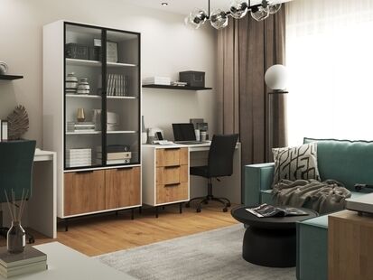 Фото № 3: Дизайн-проект трехкомнатной квартиры 64.29  м² Стиль Модернизм для ЖК Московский