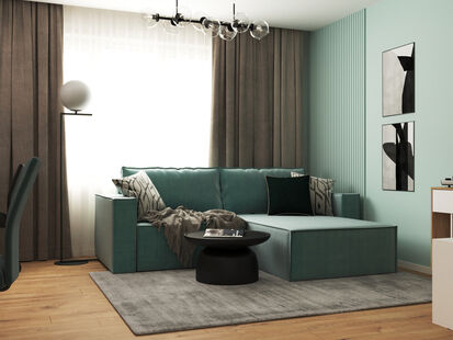 Фото № 2: Дизайн-проект трехкомнатной квартиры 64.29  м² Стиль Модернизм для ЖК Московский