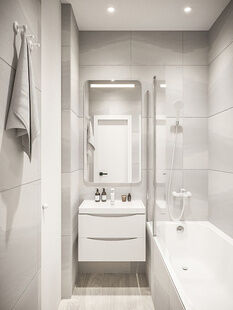 Фото № 4: Дизайн-проект двухкомнатной квартиры 63.68  м² Стиль Модернизм для ЖК Равновесие