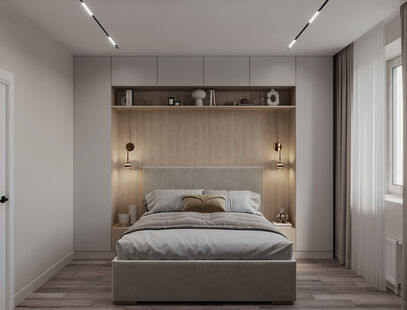 Фото № 3: Дизайн-проект трехкомнатной квартиры 59.7  м² Современный стиль для ЖК Молодежный