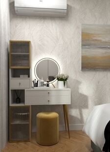 Фото № 4: Дизайн-проект двухкомнатной квартиры 57.71  м² Стиль Модернизм для ЖК Московский